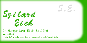 szilard eich business card